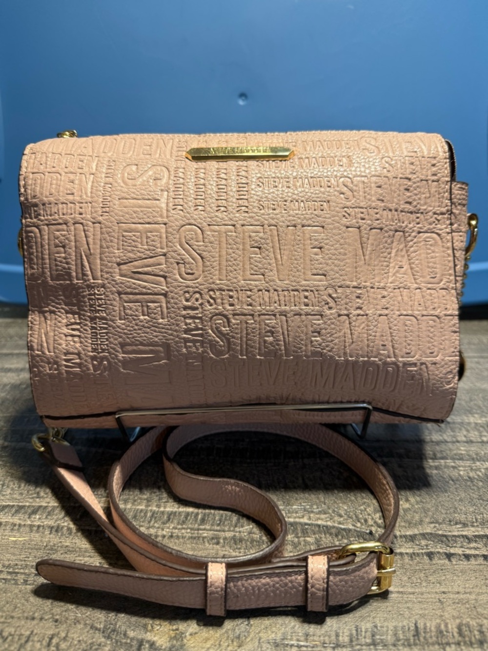 Steve Madden Blush Embossed Logo Crossbody